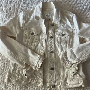 Abercrombie white jean jacket
